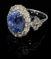 LADIES PLATINUM SAPPHIRE & 2.1