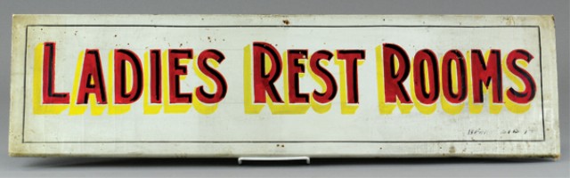 ''LADIES REST ROOMS'' SIGN Canvas