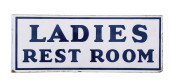 LADIES RESTROOM FLANGE SIGN<br