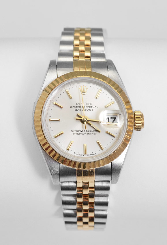 LADIES ROLEX 18K GOLD AND STAINLESS