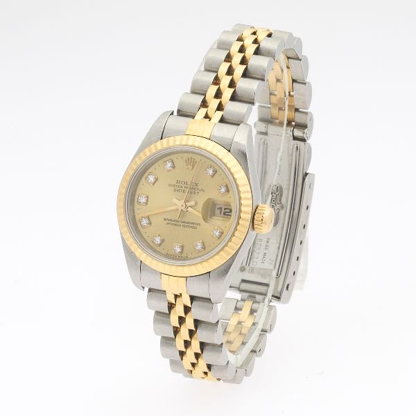LADIES' ROLEX 18K GOLD AND S.S.