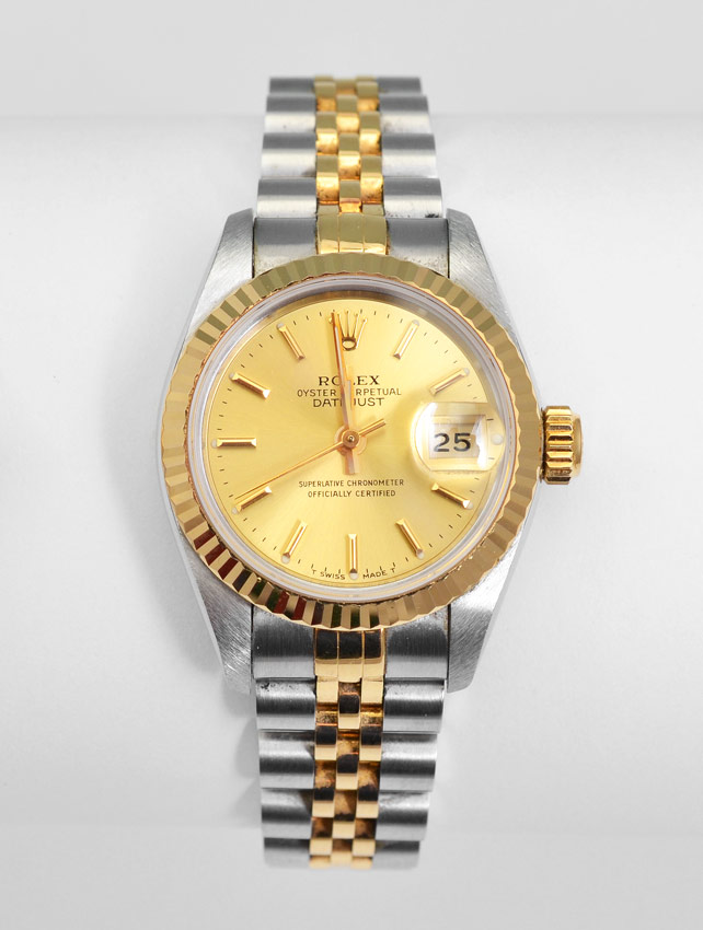 LADIES ROLEX 18K & STAINLESS WATCH: