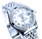 LADIES ROLEX DATEJUST W/ SAPPH