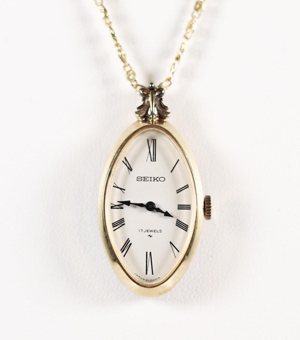LADIES SEIKO 17 JEWELS NECKLACE