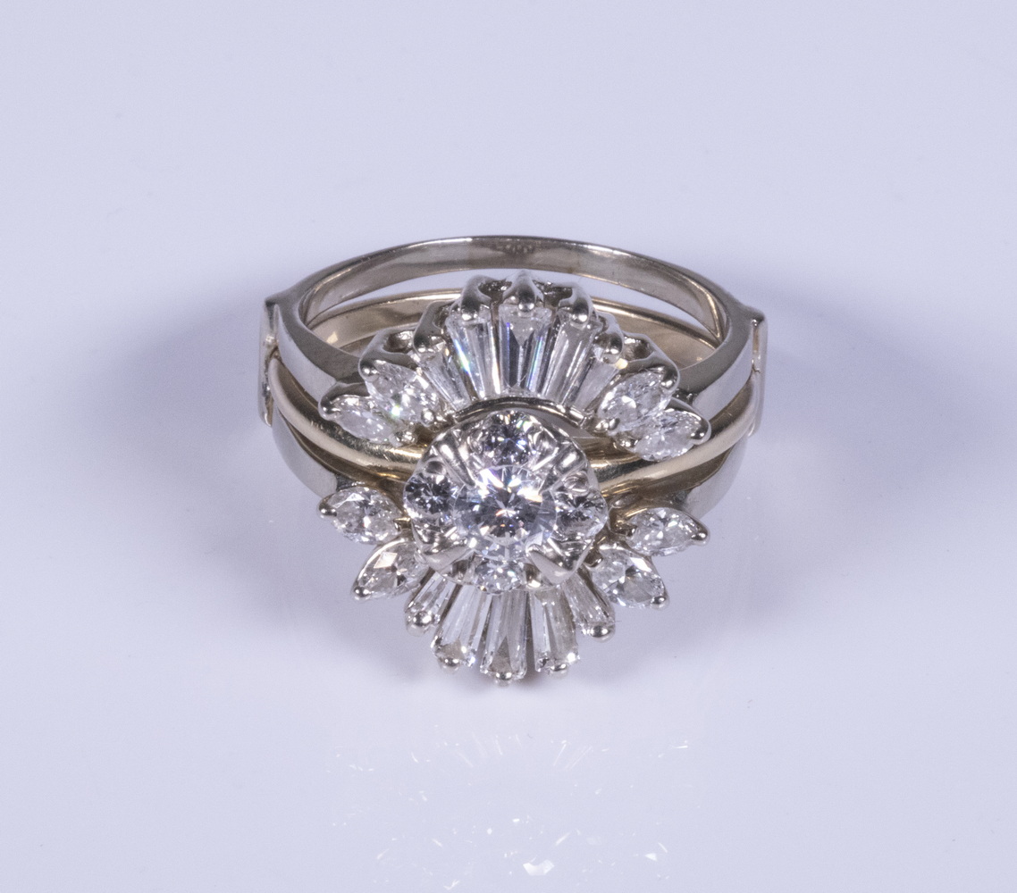 LADIES VINTAGE 14K GOLD TWO PART