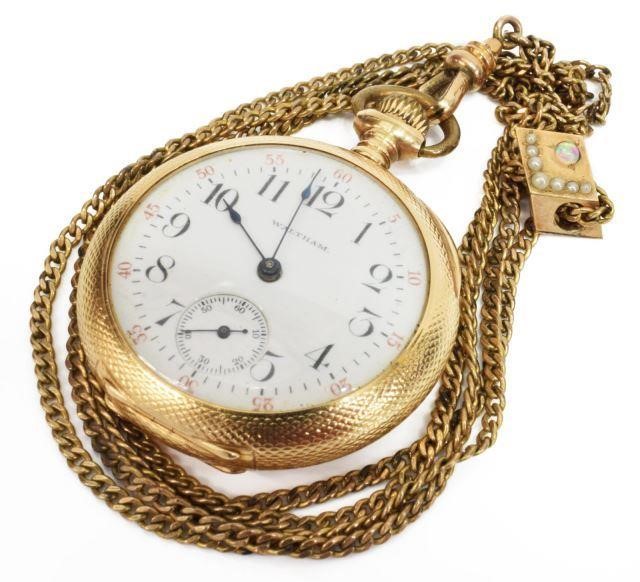 LADIES WALTHAM 14KT GOLD POCKET