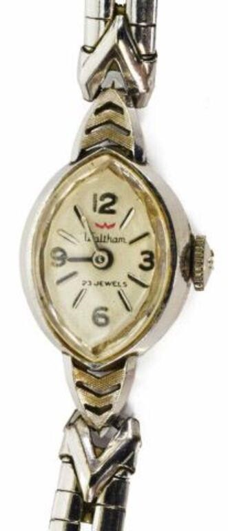 LADIES WALTHAM 14KT WHITE GOLD