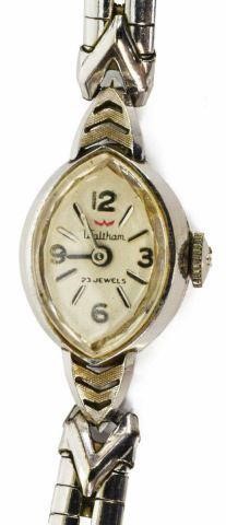 LADIES WALTHAM 14KT WHITE GOLD