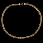 LADIES' WHEAT-LINK GOLD AND DI
