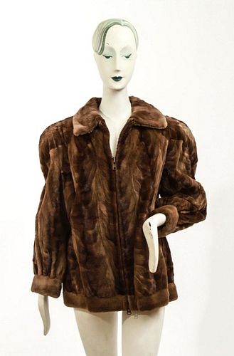 LADIES&#039; BROWN FUR JACKET