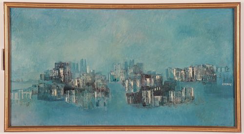 LADISLAS KARDOS, CITY IN CLOUDS,