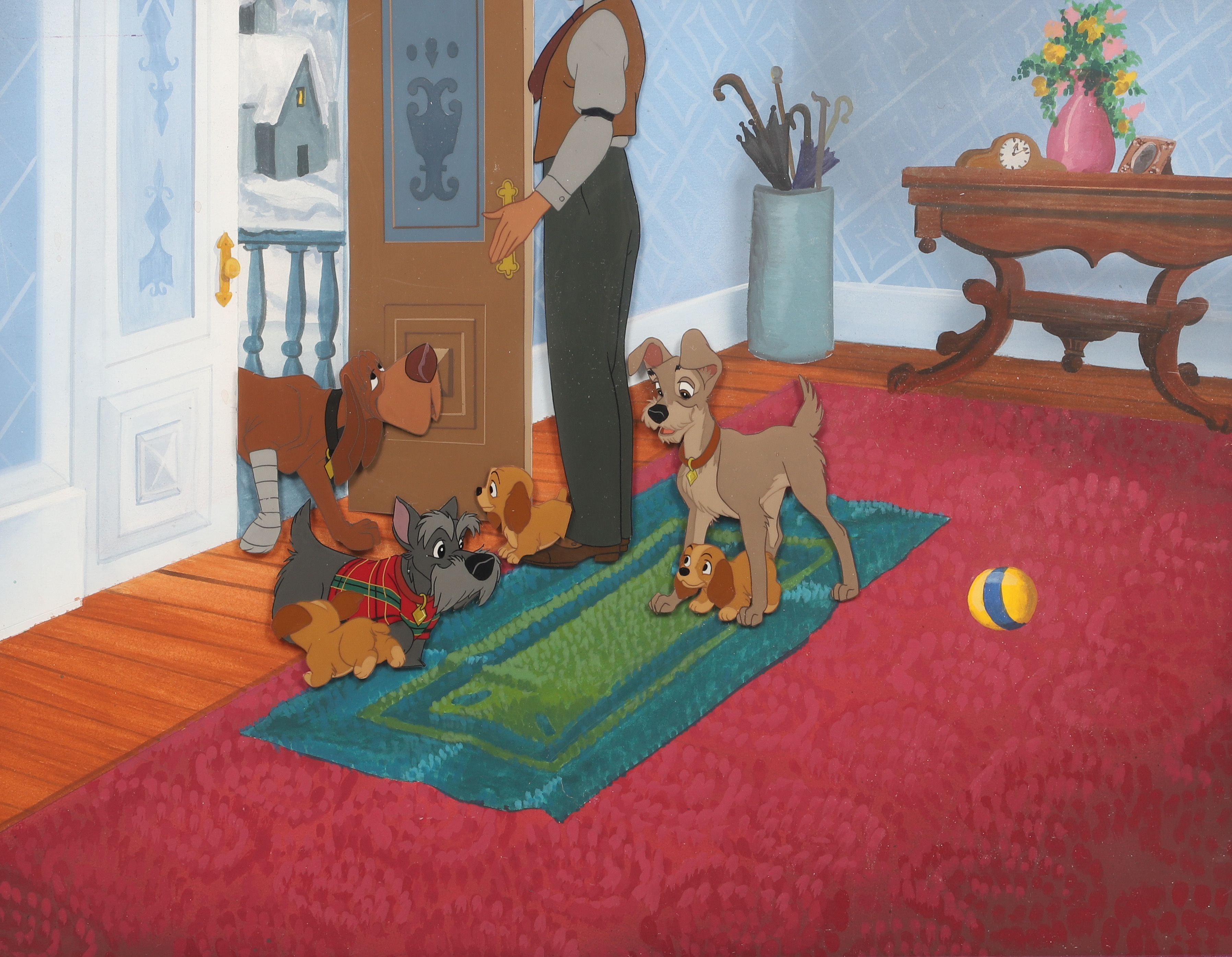 Lady and the Tramp production cel