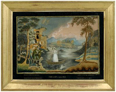Lady of the Lake needlework, finely