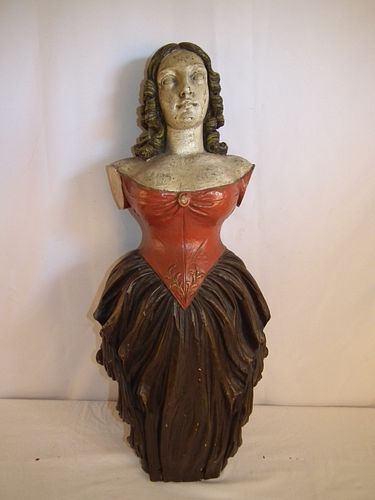 LADY SHIP FIGUREHEADOld carved