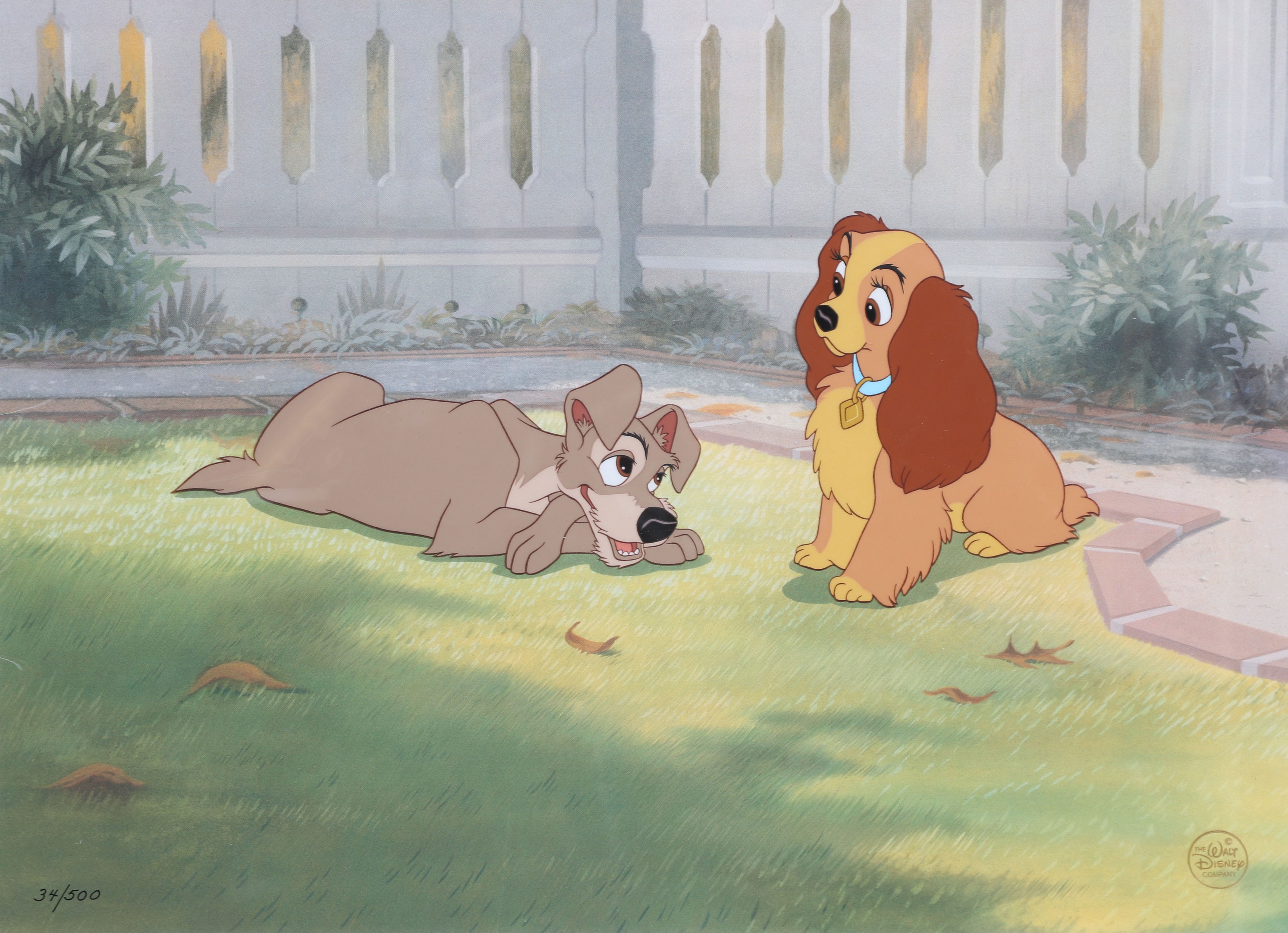 Lady & the Tramp hand painted cel