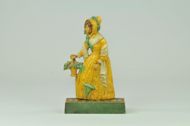 LADY WITH FLOWER BASKET & PARASOL