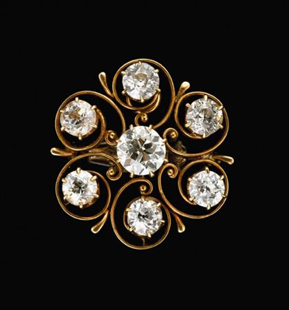 Lady's 14 karat yellow gold diamond