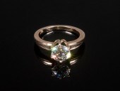 LADY'S 14K GOLD AND DIAMOND RI