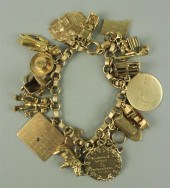 LADY'S 14K LARGE CHARM BRACELE