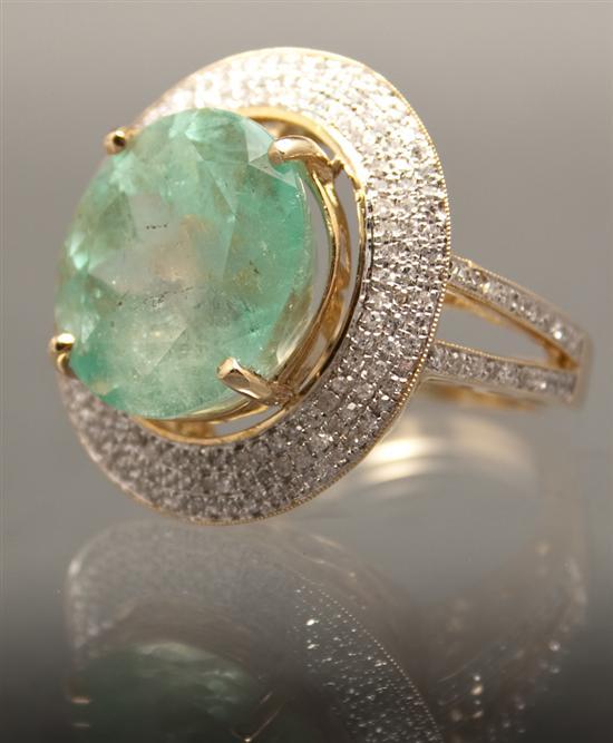 Lady's 14K yellow gold, diamond and