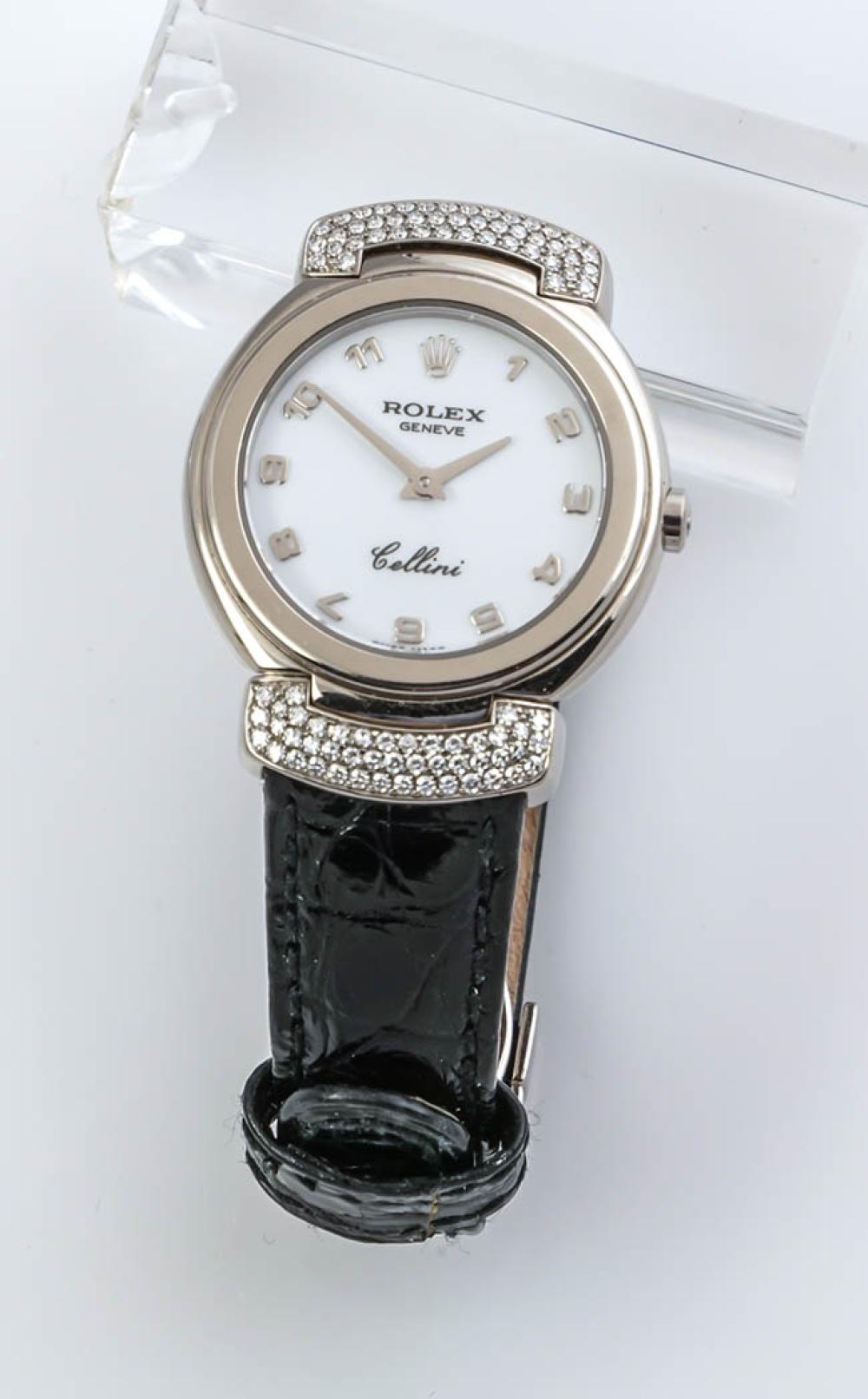 LADY'S 18-KARAT WHITE-GOLD AND