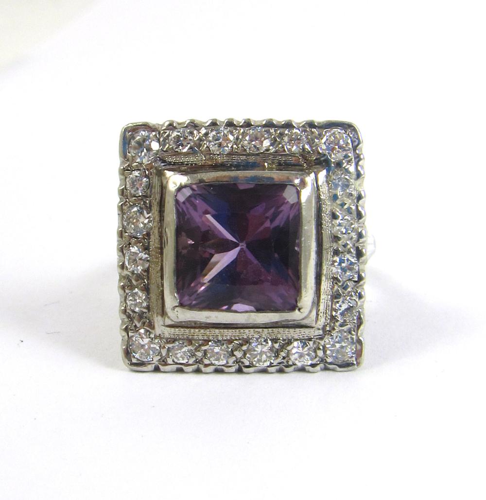 LADY'S AMETHYST, DIAMOND AND