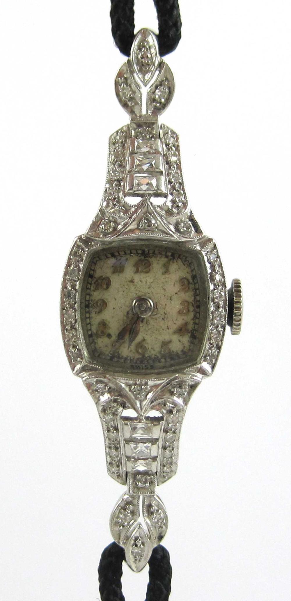 LADY'S ART DECO DIAMOND AND