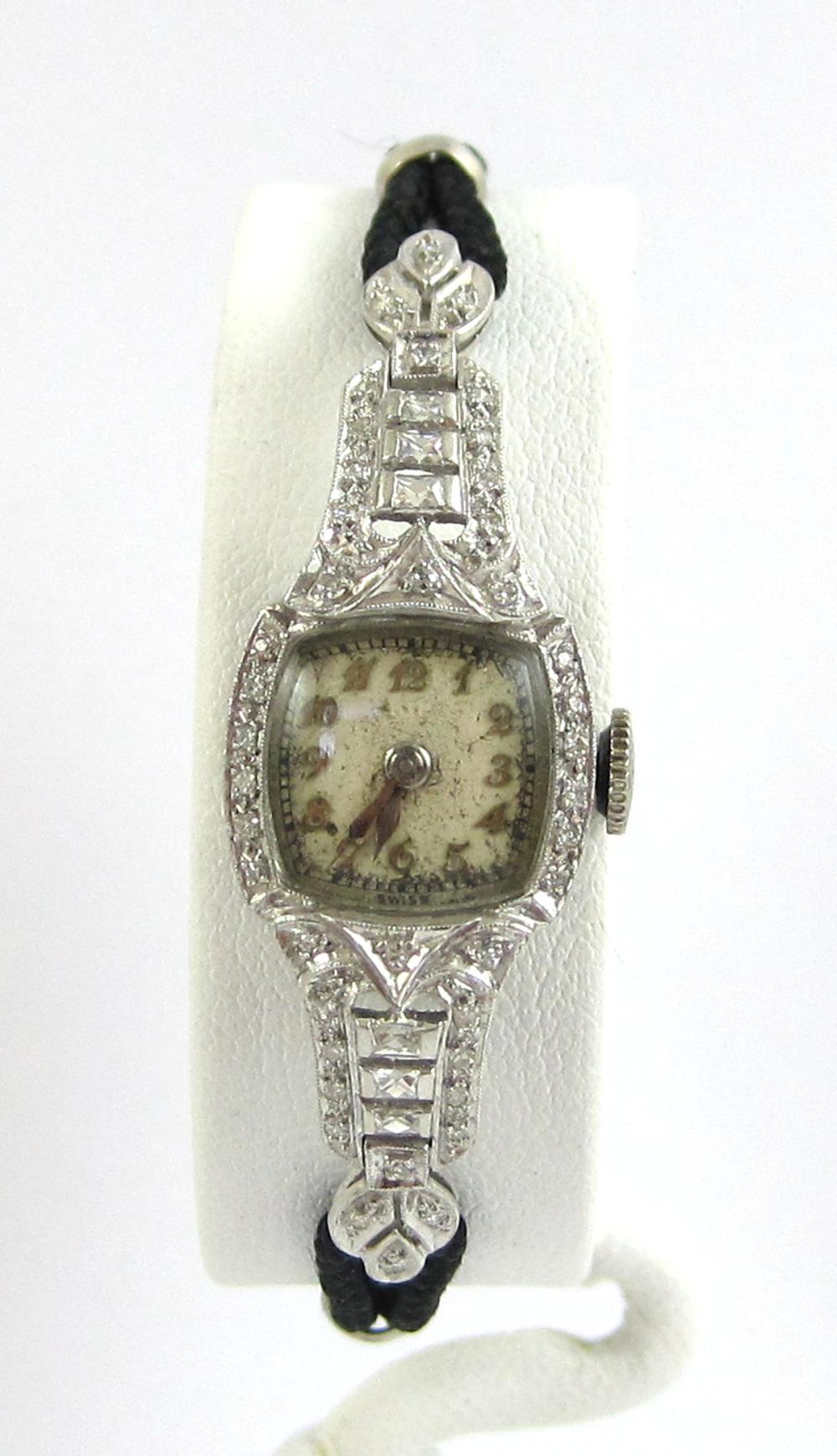 LADY'S ART DECO DIAMOND AND