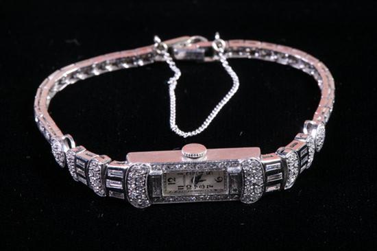 LADY'S ART DECO PLATINUM AND