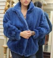 LADY'S BLUE MINK JACKETLADY'S