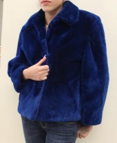 LADY'S BLUE SHEARED MINK JACKE