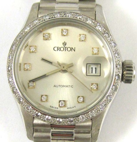 LADY'S CROTON AUTOMATIC DIAMOND AND