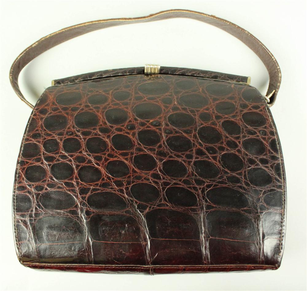 LADY'S DARK BROWN CROCODILE SKIN