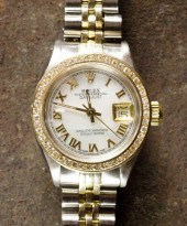 LADY'S DIAMOND ROLEX OYSTER PE
