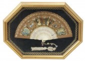 LADY'S FOLDING FAN IN GILTWOOD