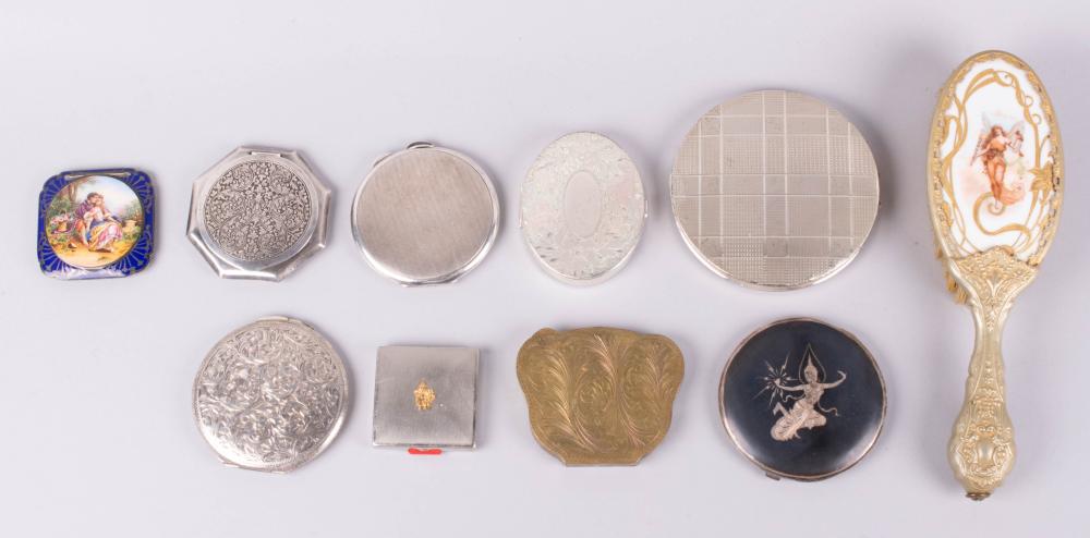 LADY'S GILT METAL AND PORCELAIN