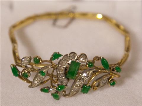 LADY'S GOLD DIAMOND AND JADEITE