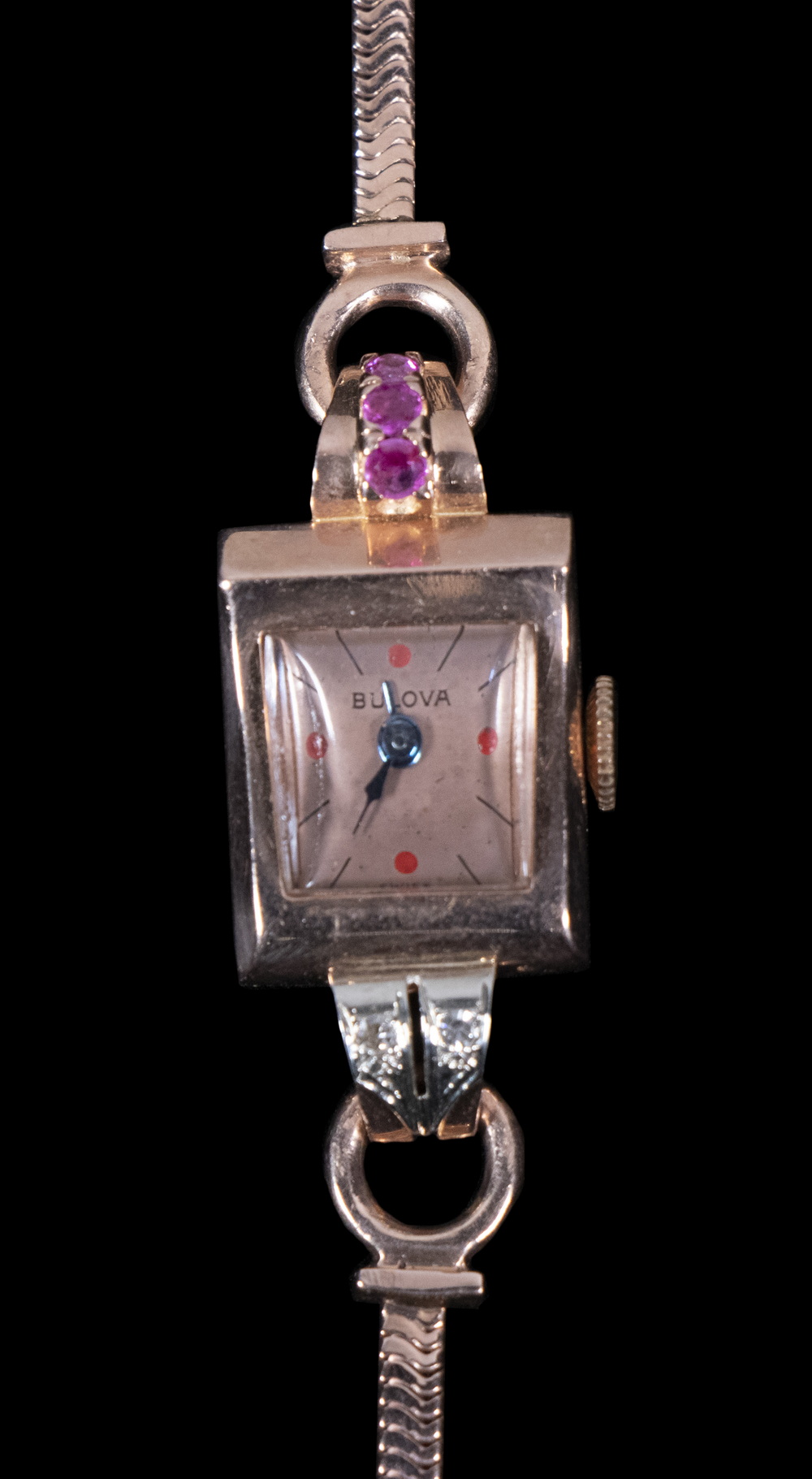 LADY'S GOLD & GEMSET BULOVA