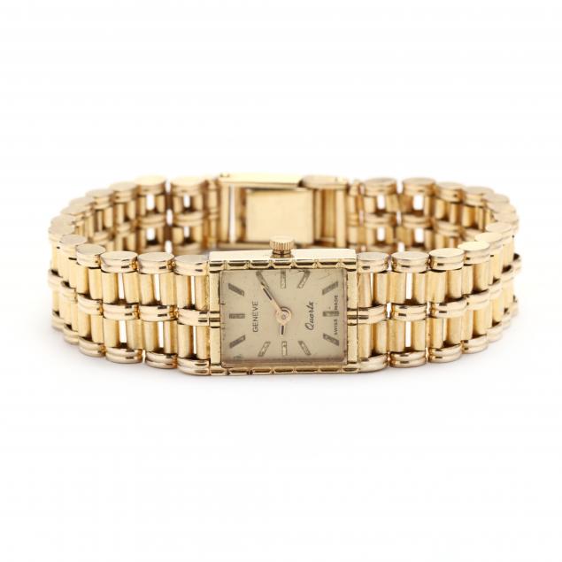 LADY'S GOLD WATCH, GENEVE Quartz
