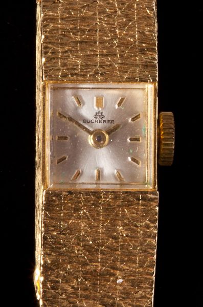 Lady's Gold Wristwatch & Pin Carl