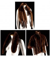 Lady's mink capelet; together