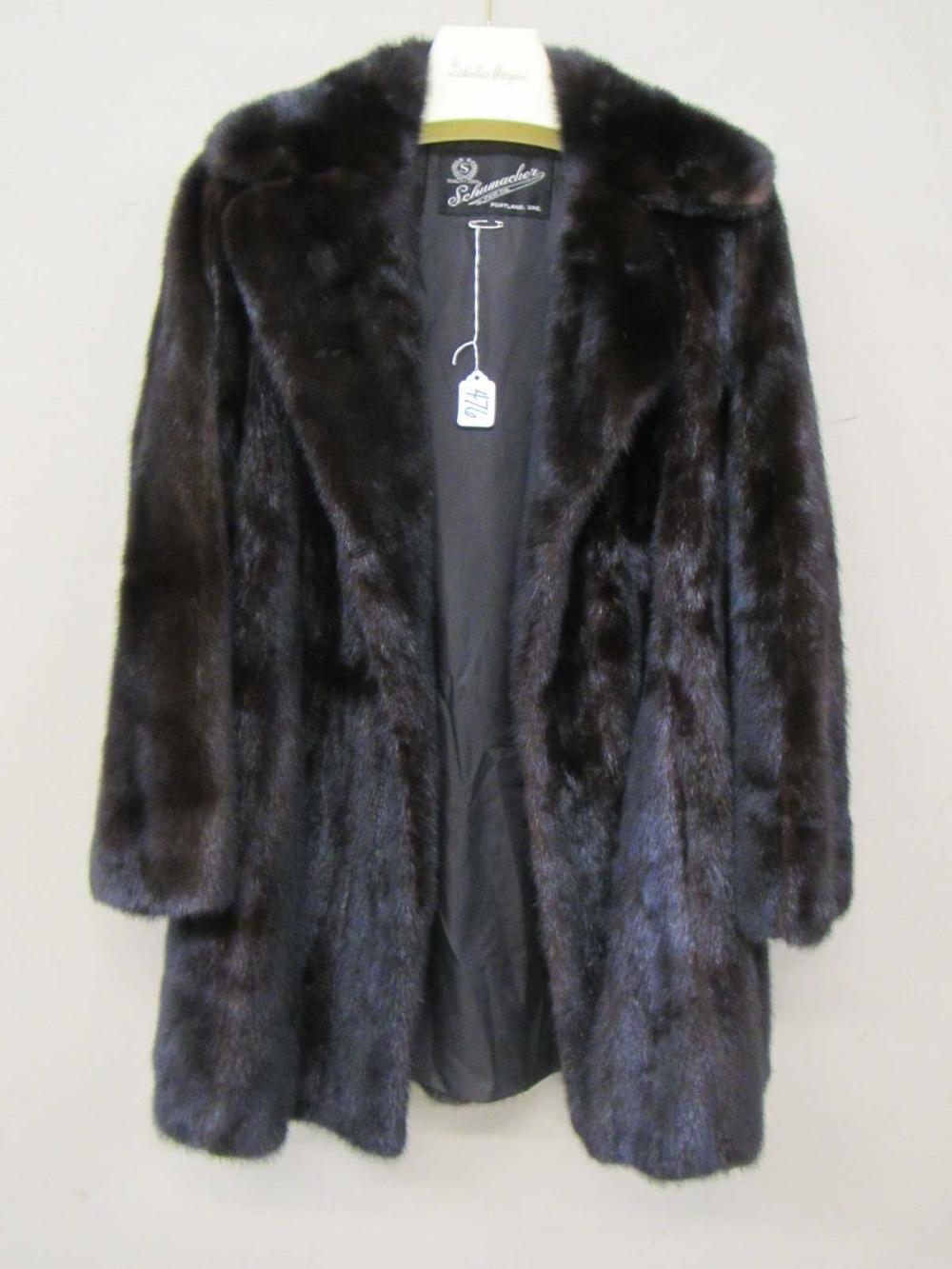 LADY'S MINK COAT, BROWN FUR, WITH