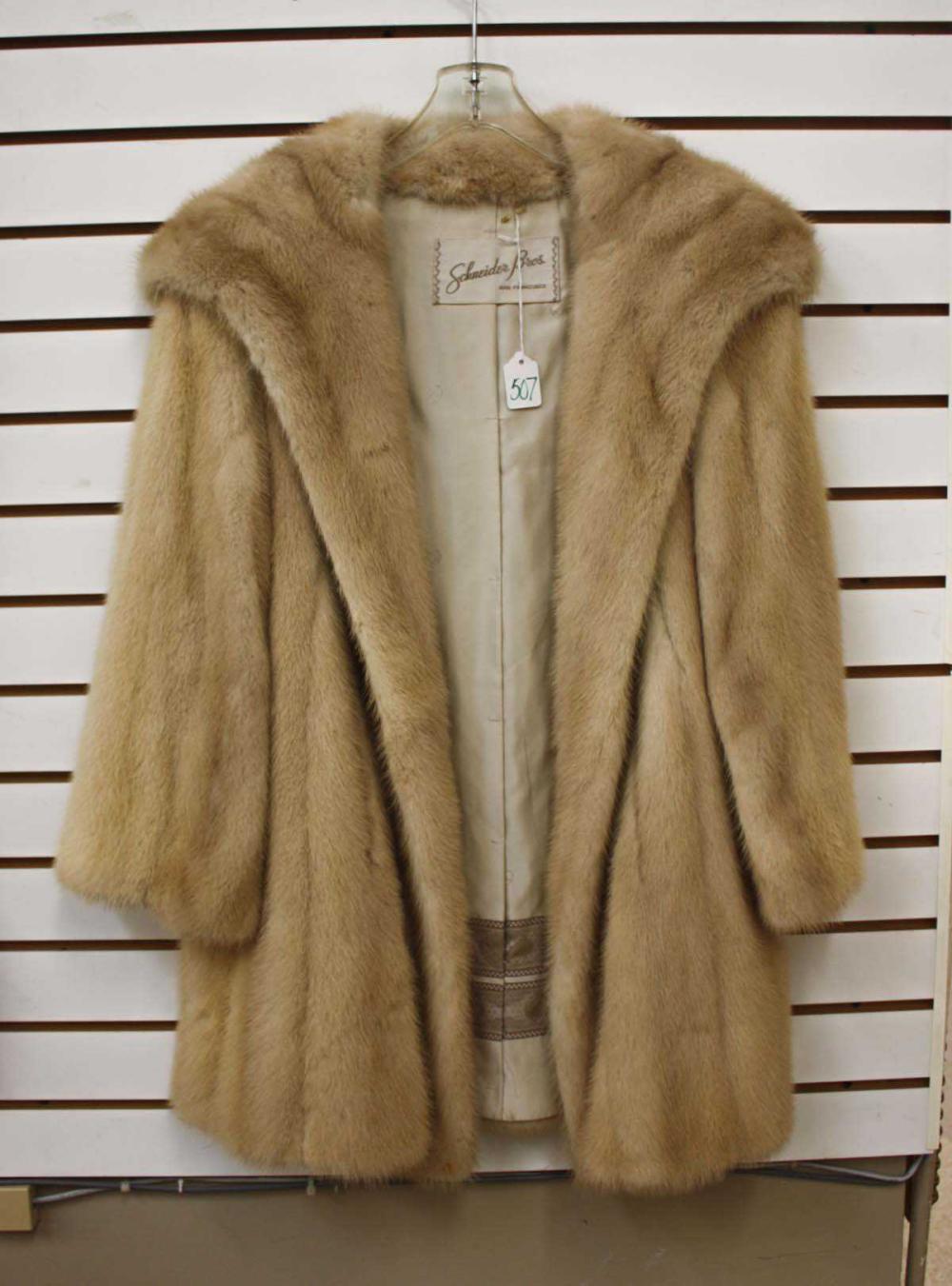 LADY'S MINK FUR COAT, PALOMINO