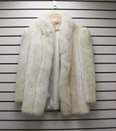 LADY'S MINK FUR COAT WITH FOX