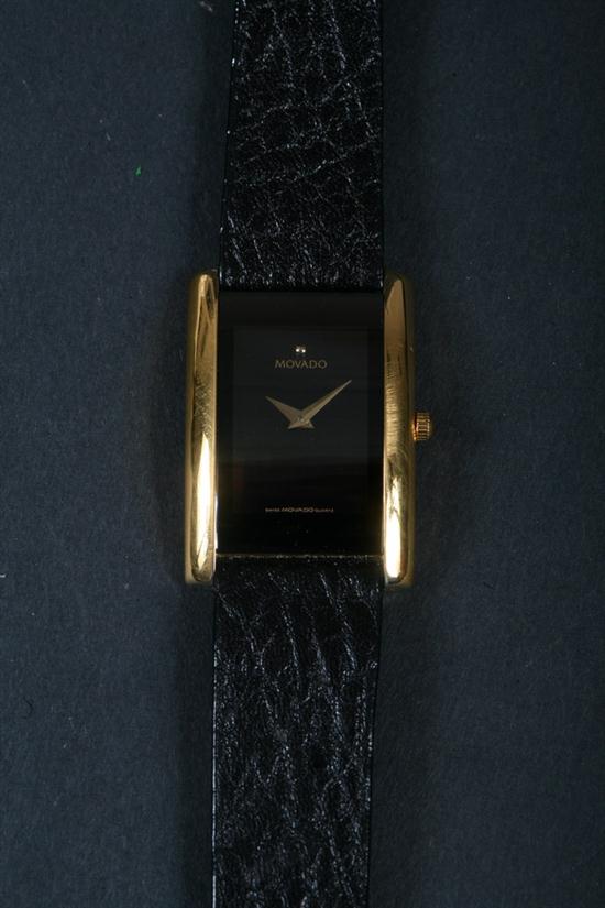 LADY'S MOVADO WRIST WATCH. Black
