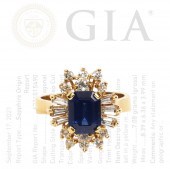 LADY'S NATURAL SAPPHIRE & DIAM