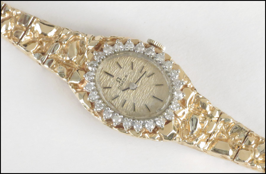 LADY'S OMEGA 14 KARAT YELLOW GOLD