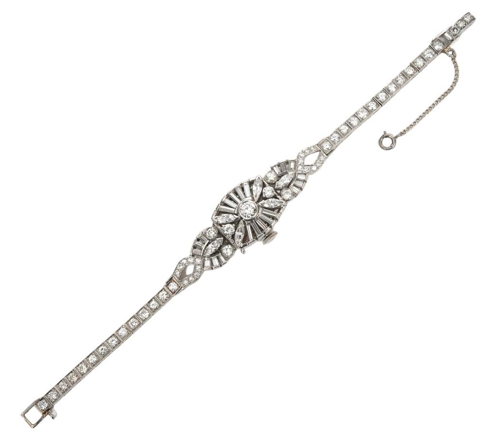 LADY'S PLATINUM DIAMOND HAMILTON