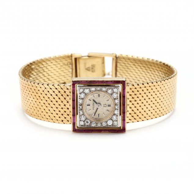 LADY'S RETRO GOLD AND GEM-SET DRESS