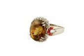 LADY'S RING - One 14K white go